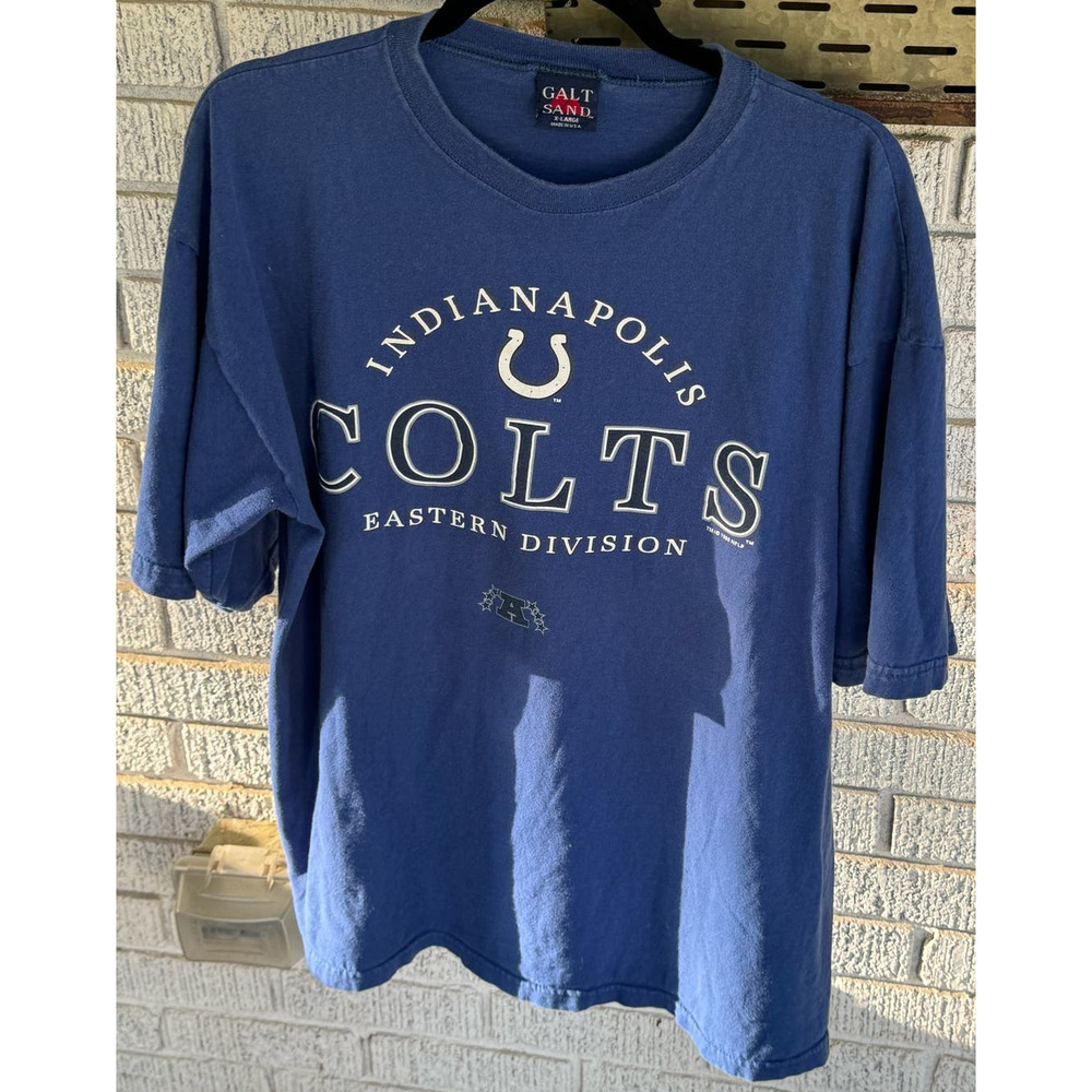 Vintage Indianapolis Colts NFL AFC T-Shirt 90s Blue Adult XL Made in USA